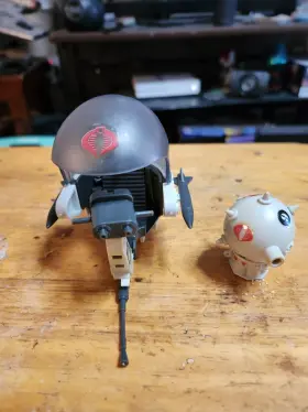 15.e3 G.i. Joe Cobra Vehicle Trouble Bubble Opening Cockpit And Missile Accessories 100%