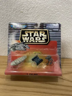 Galoob 047246661152 Star Wars Micro Machines V 1997 Nib Rebel Transport/tie Bomber/at-st
