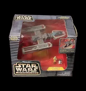 Galoob 047246669929 Star Wars Micro Machines Action Fleet Y-wing Starfighter With Rebel Pilot And R2 Unit