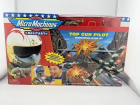 64188 Galoob Vintage 1997 Micro Machines Military - Top Gun Pilot Transforming Action