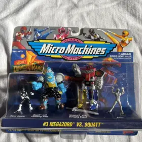 74710 Galoob Power Rangers Micro Machines #3 Megazoid Vs. Squatt Mint On Card