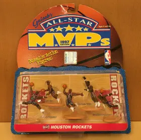 74726 Galoob Halon Nba Houston Rockets Basketball All-star 1997 Mvp Figure Set Sealed