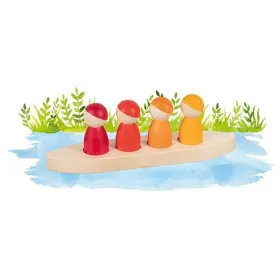 58469 Goki Evolution Figures In The Boat Horn Wood Play Set For Creative Journe