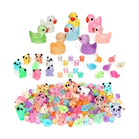 Go-0856 Gokupok Luminous Mini Resin Ducks Tiny Animals Glow In The Dark Duck Panda Dolphin Mu