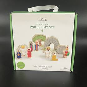 Hallmark 763795488827 New Jesus Lives Wooden Playset