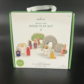 Hallmark 763795488827 New Jesus Lives Wooden Playset