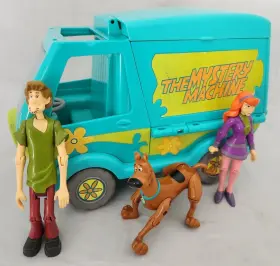 05567 Hanna Barbera Vintage Scooby Doo Mystery Machine Van Hannah With 3 Action Figures Toy Set