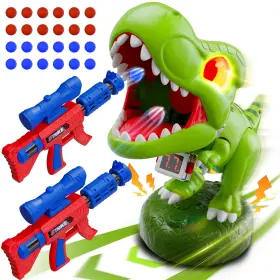 B0fsysmxp3 Hanroni Realistic Dinosaur Moveable Shooting Toys 2 Pack Launchers With Aiming Roaring
