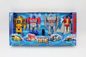 Hasbro 010996297860 Transformers One Mega Changer 4-pack 11 Inch Set Optimus Prime Megatron Bumblebee
