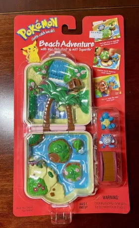 Hasbro 076930580431 Pokemon Beach Adventure Vintage 1999 Poliwhirl And Squirtle Sealed New