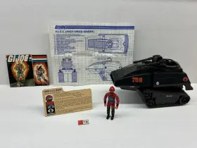 158966 Hasbro Vintage G.i. Joe Arah 1983 Cobra H.i.s.s. Tank And Driver With Blueprint - Complete