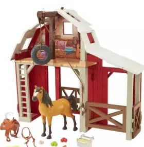 Hasbro 194735000111 Spirit Untamed Barn Playset Horse 3 Play Areas 10 Pieces Nib