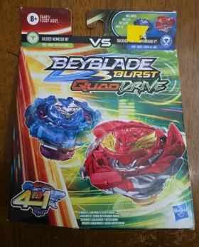 Hasbro 195166157146 Beyblade Burst Quaddrive Salvage Valtryek Rashad V7 And Gilded Nemesis N7 Spinni