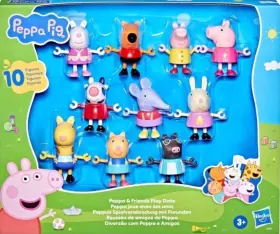 43601 Hasbro New Peppa Pig Mini Figure Playset 10 Pieces Rebecca Rabbit Suzy Sheep