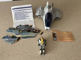 Hasbro 6049 G.i. Joe Sharc Flying Submarine And Deep Six Action Figure. Pre Owned