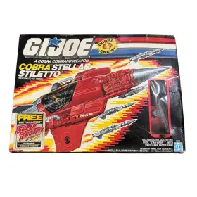 6252 Hasbro Vintage G.i. Joe Cobra Stellar Stiletto Playset Star Viper Figure Box Red