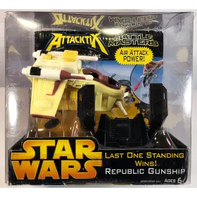 6427220500 Hasbro Attacktix Battle Figure Game Star Wars Republic Gunship See Pics/descr