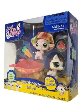 Hasbro 653569299493 Littlest Pet Shop Portable Pets Gift Set Lps Lamb Pony #584 #585 Misp 2007 Rare
