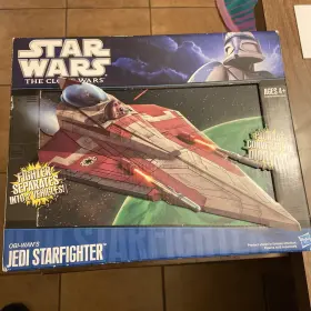 Hasbro 653569565024 Star Wars The Clone Obi Wans Jedi Starfighter Vehicle Unopened