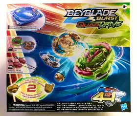 F3335 Hasbro 70909 Beyblade Burst Quaddrive Galaxy Orbit Battle Set 4 In 1