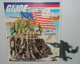 74447 Hasbro 1983 Vintage G.i. Gi Joe Lot Arah Aviva Die Cast Metal Flak And Cardback Complete