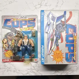 7646 Hasbro Cops Ftn Crooks Lot Louie The Plumber And Pursuit Jet Playset 1988 Sealed Unbroken