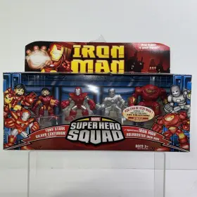 78314 Hasbro Marvel Super Hero Squad Iron Man Hall Of Armor Action Figure Set New 2008