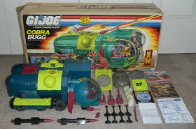 Asst-6015 Hasbro 1988 Vintage G.i. Gi Joe 3.75 Arah Lot Cobra Bugg Box And Blueprints Complete Cib