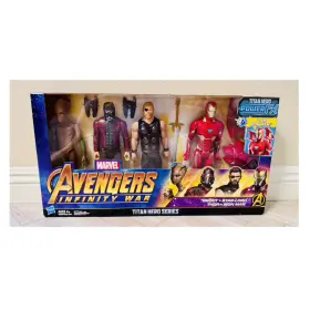 E2909 Hasbro Marvel Avengers Infinity War Titan Hero 4-pack Iron Man Thor Groot Sword