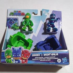 Hasbro E3632a Pj Masks Gekko And Night Ninja Hero Id Battle Racers Set With 2 Vehicles