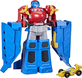 F0849 Hasbro Transformers Optimus Prime Jumbo Jet Wing Racer Playset With Bumblebee Toy