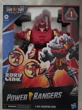 Hasbro F1399 Power Rangers Dino Fury T-rex Champion Zord Playset Boxed