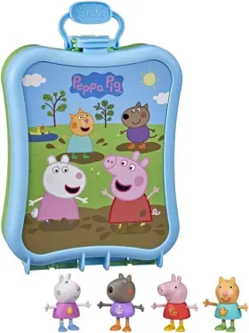 F2461 Hasbro Peppa Pig Adventures Carrying Case And 4 Figures - On-the-go Fun Friends