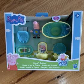 Hasbro F2843 Peppa Pig George Bathtime Playset Plastic Toy Set 3 Bathtub Figure