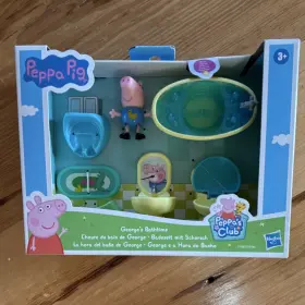F2843 Hasbro Peppa Pig George Bathtime Playset Plastic Toy Set 3 Bathtub Figure