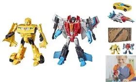 F5443 Hasbro Toys Heroes And Villains Bumblebee Starscream 2-pack Action Figures - For