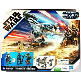 F7763 Hasbro Star Wars Mission Fleet Mandos N-1 Starfighter And Speeder Bike New See Pics