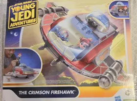 F7878 Hasbro Star Wars The Crimson Firehawk 17 Inch Ship- New Young Jedi Adventures