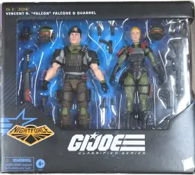F9439 Hasbro G.i. Joe Classified Nightforce Falcon And Quarrel Action Figure Playset