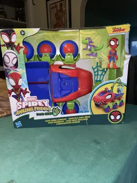 F94805s1 Hasbro Marvel Spidey And His Amazing Friends Dino-webs Crawler Super Hero Playset