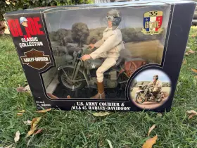 81538 Hasbro Harley-davidson G.i. Joe U.s. Army Courier And Wla 45 Playset Boxed