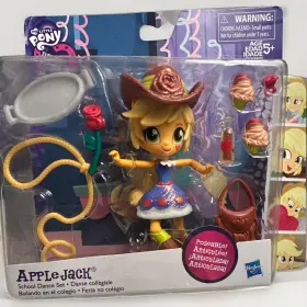 Hasbro My Little Pony Mlp Equestria Girls Minis 630509440801 Apple Jack School Dance Set New 2016
