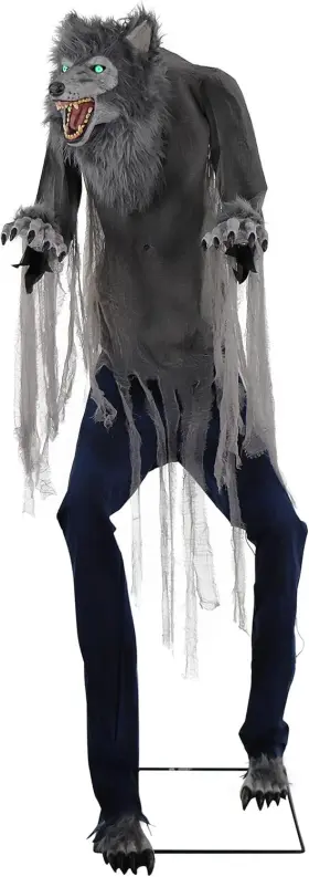 Hhtwrwolf-1flsa Haunted Hill Farm 7ft Tall Motion-activated Towering Werewolf Svi
