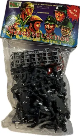 3bad2134-37e Hing Fat Vintage Unbreakable Action Figures Plastic Heroes Unopened 40 Pc