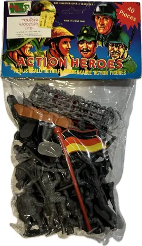 5455b659-779 Hing Fat Vintage Unbreakable Action Figures Plastic Heroes Unopened 40 Pc