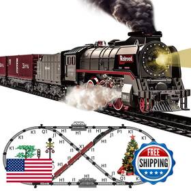 Hitish B0dfwjz34b Train Set For Kids Electric Toys Realistic Light Sounds Smoke