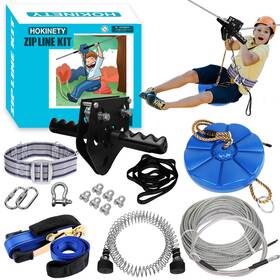 Hokinety B0cx4s4j8f Zip Line Kit For Kids Adults 100ft Up To 380lbs - Quick Tighten