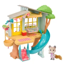 Honey Bee Acres 840359701940 10in Treetop Hideaway Dollhouse With Miniature Figure 21 Pieces