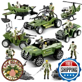 B0ccjyhzwt Hospony 58-in-1 Army Men Toys For Boys 4-7 6-8 8-12 Military Truck/helicopter/k