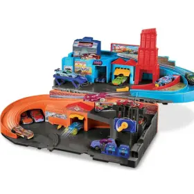 Hot Wheels 194735028993 Ultra Hots Sto And Go Track Set Flying Customs Retro Playset With 5